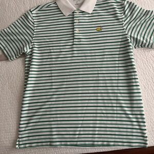 Masters polo original White & Green Striped